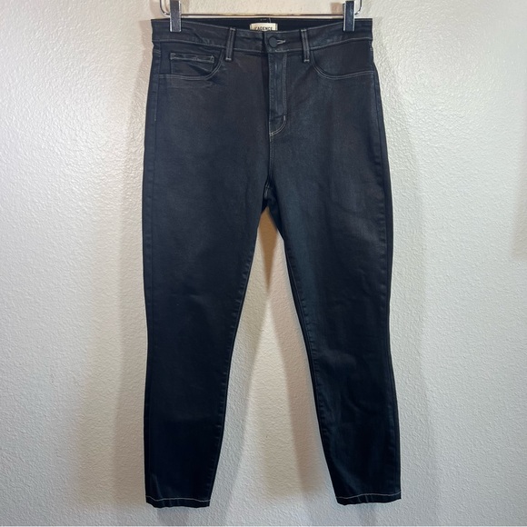 L’AGENCE Marguerite skinny high rise noir natural contrast coated - Picture 2 of 8